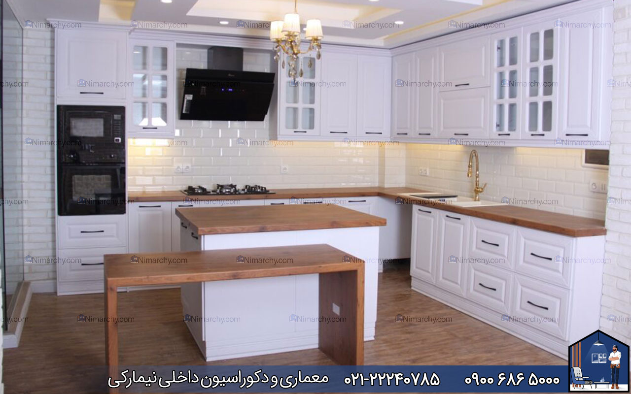 nimarchy.com - کابینت نئوکلاسیک با صفحه چوب