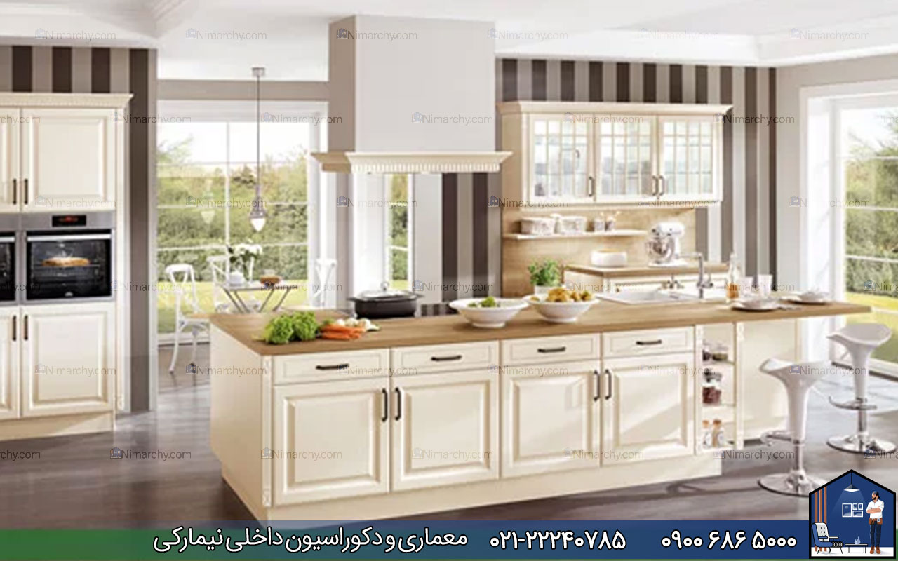 nimarchy.com - کابینت نئوکلاسیک با صفحه چوب