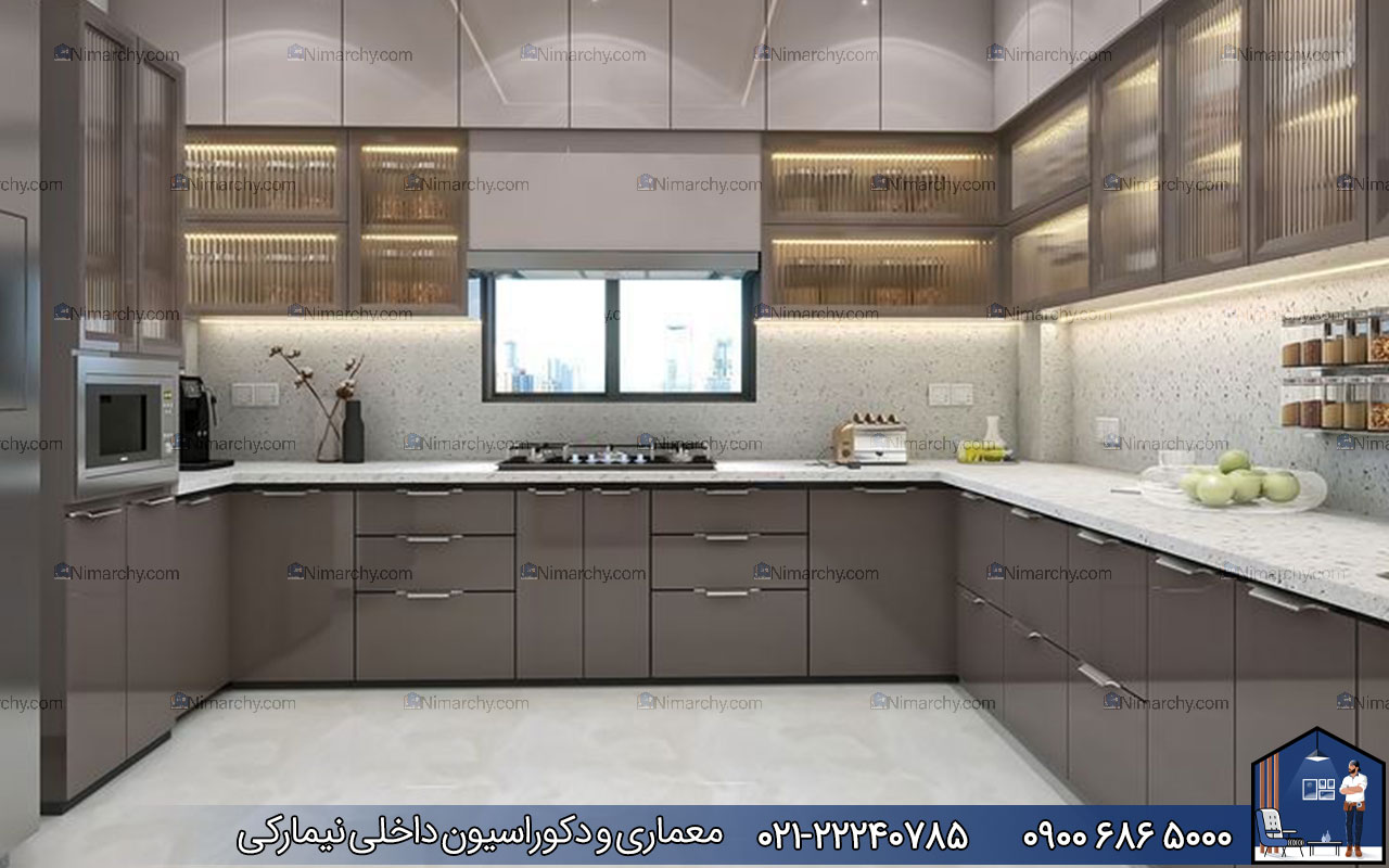 nimarchy.com - کابینت برای آشپزخانه پنجره دار