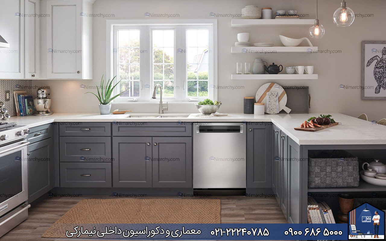 nimarchy.com - کابینت برای آشپزخانه پنجره دار