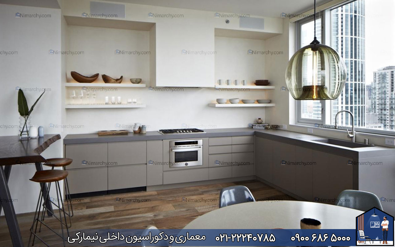 nimarchy.com - کابینت برای آشپزخانه پنجره دار