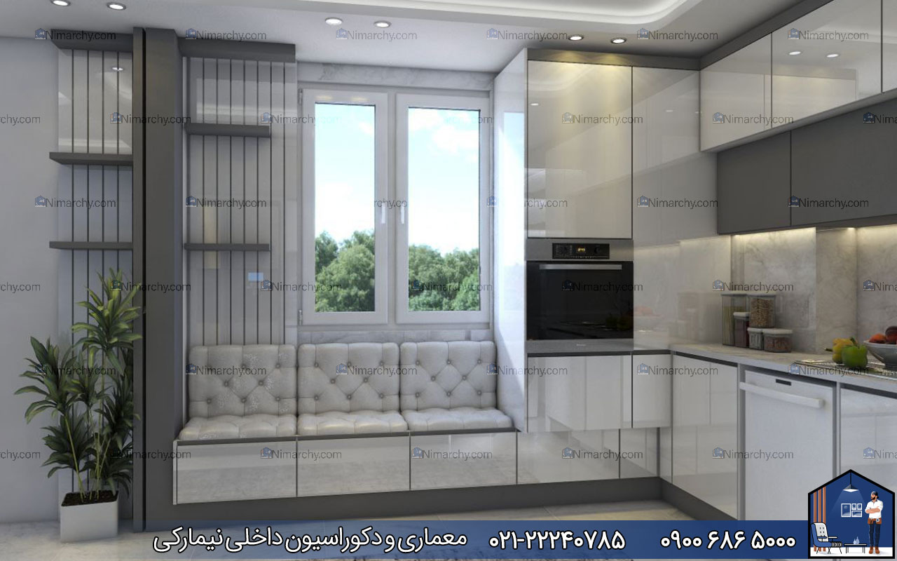 nimarchy.com - کابینت برای آشپزخانه پنجره دار