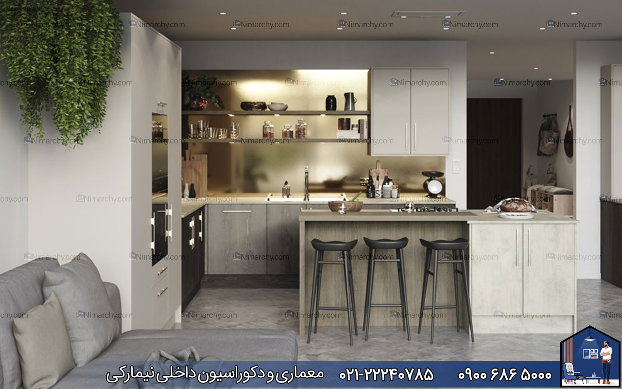 nimarchy.com - کابینت مدرن برای آشپزخانه کوچک