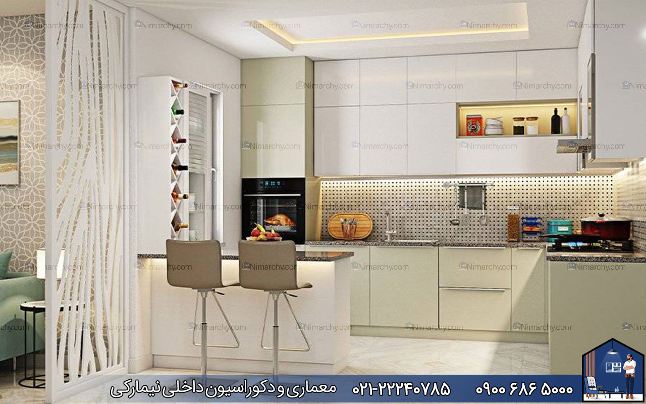nimarchy.com - کابینت مدرن برای آشپزخانه کوچک