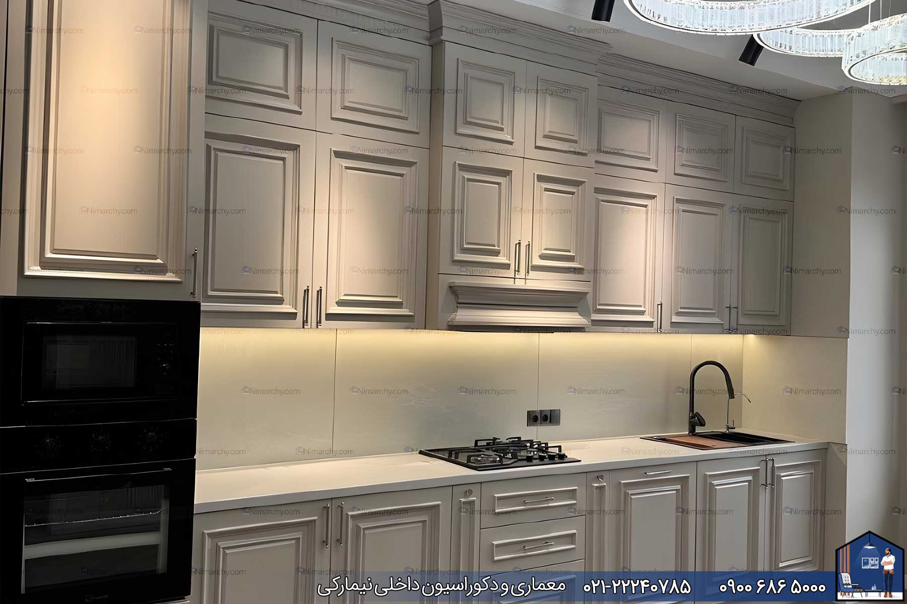 Nimarchy.com - کابینت آشپزخانه نئوکلاسیک پروژه نیمارکی در گرگان
