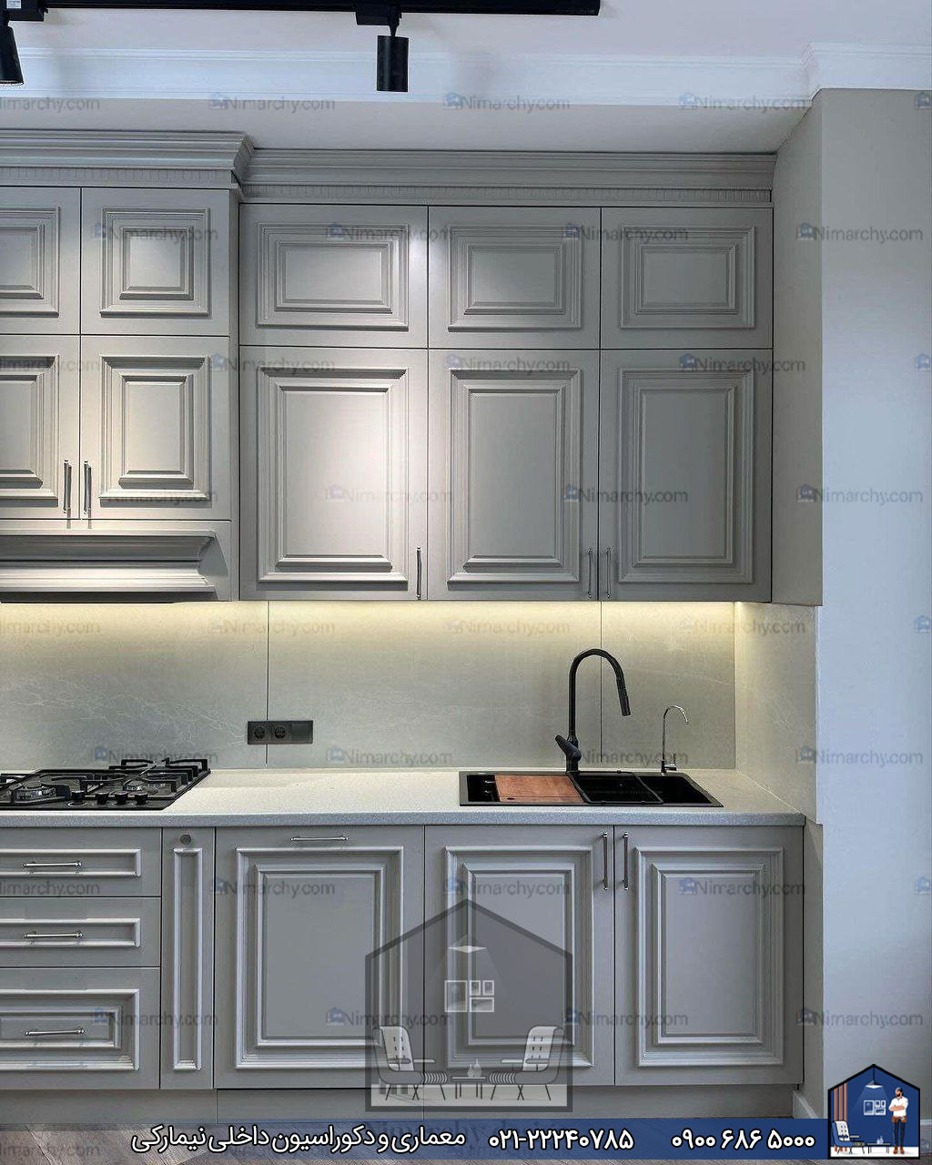 Nimarchy.com - کابینت آشپزخانه نئوکلاسیک پروژه نیمارکی در گرگان 