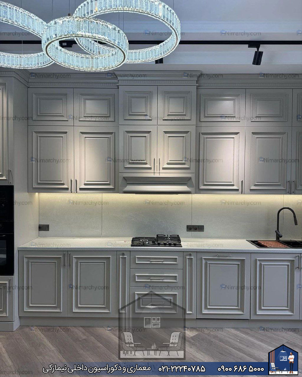 Nimarchy.com - کابینت آشپزخانه نئوکلاسیک پروژه نیمارکی در گرگان 
