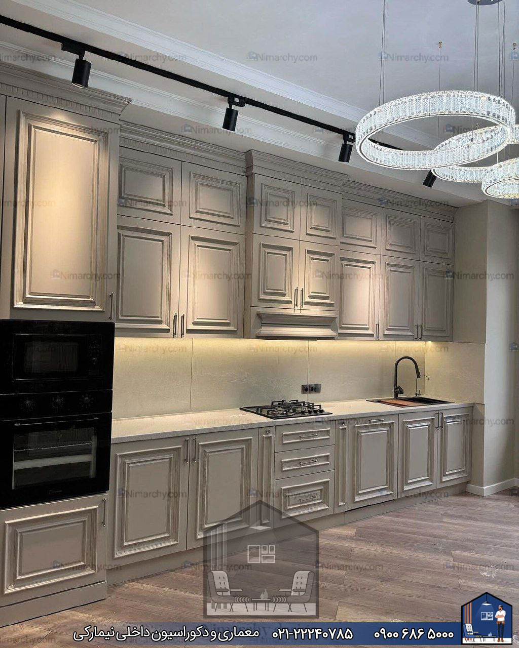 Nimarchy.com - کابینت آشپزخانه نئوکلاسیک پروژه نیمارکی در گرگان 