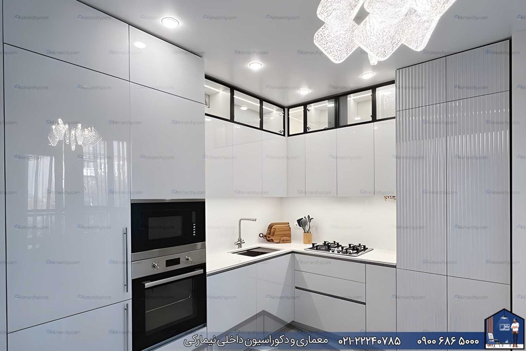 Nimarchy.com - کابینت آشپزخانه هایگلاس AGT پاسداران پروژه نیمارکی