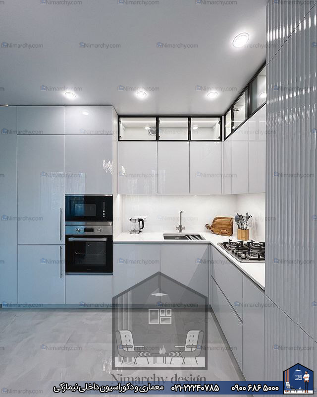 Nimarchy.com - کابینت آشپزخانه هایگلاس AGT پاسداران پروژه نیمارکی