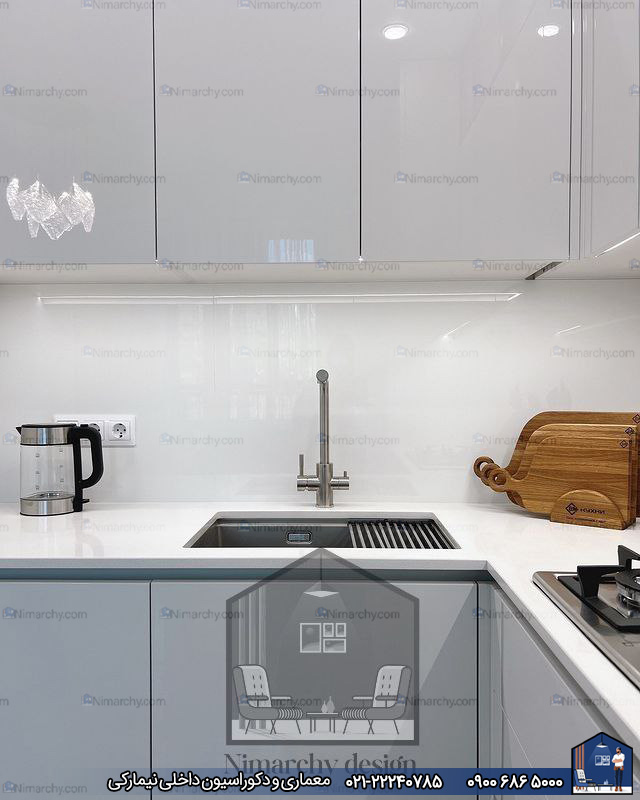 Nimarchy.com - کابینت آشپزخانه هایگلاس AGT پاسداران پروژه نیمارکی