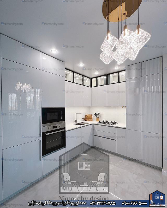 Nimarchy.com - کابینت آشپزخانه هایگلاس AGT پاسداران پروژه نیمارکی