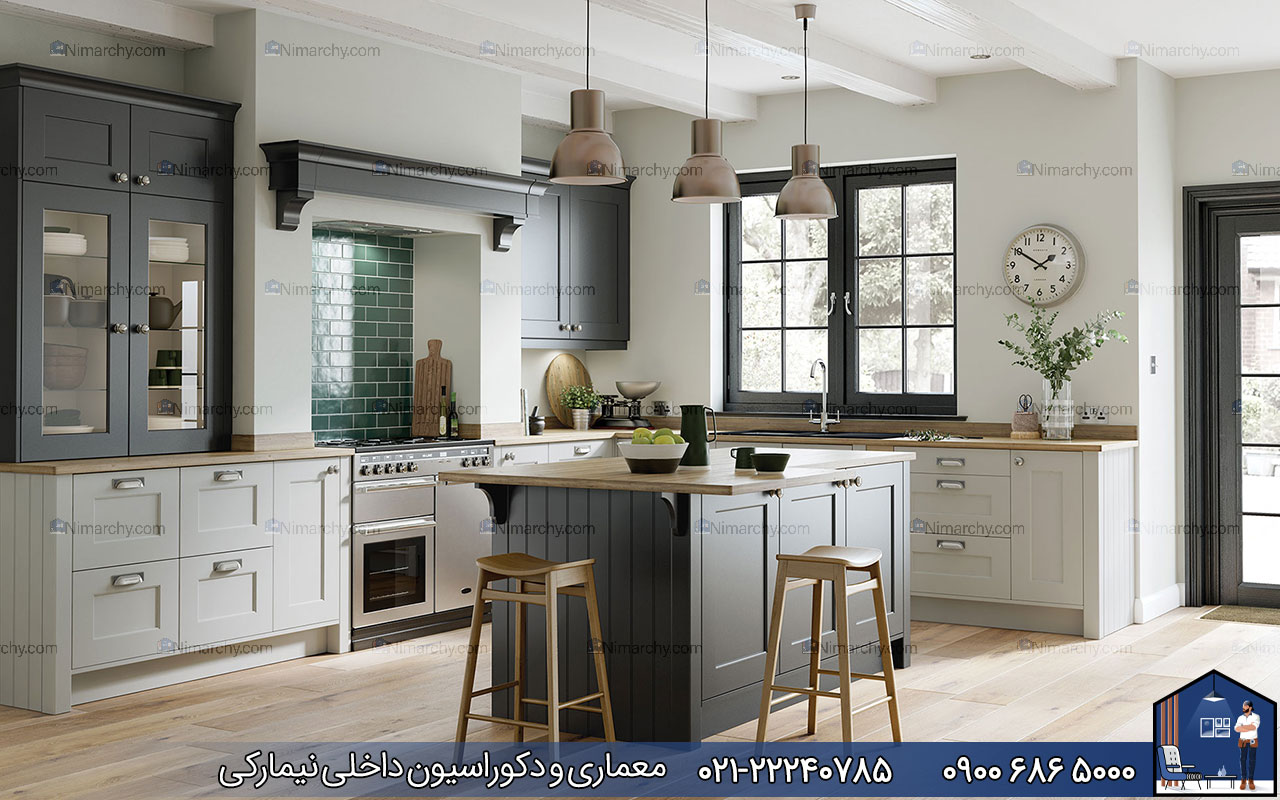 nimarchy.com - کابینت نئوکلاسیک برای آشپزخانه کوچک