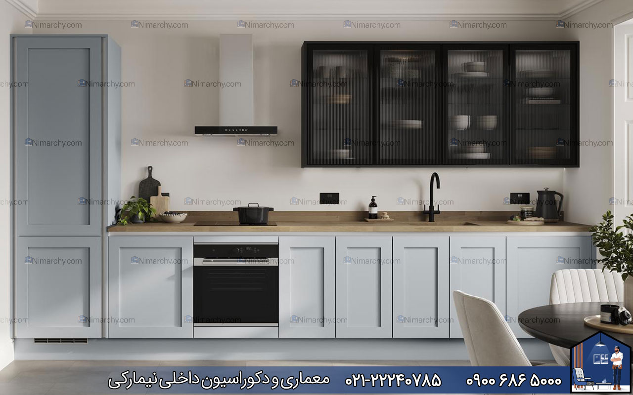 nimarchy.com - کابینت نئوکلاسیک برای آشپزخانه کوچک