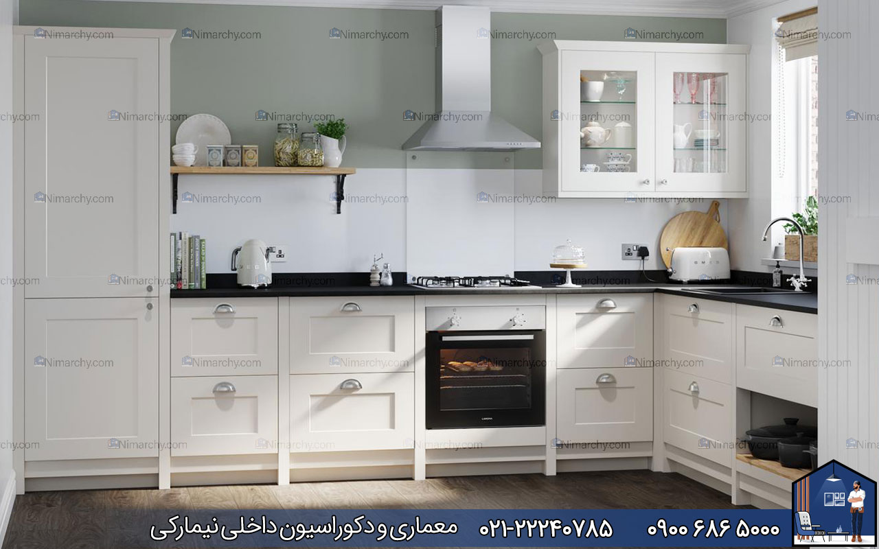 nimarchy.com - کابینت نئوکلاسیک برای آشپزخانه کوچک