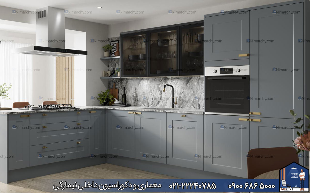 nimarchy.com - کابینت نئوکلاسیک برای آشپزخانه کوچک