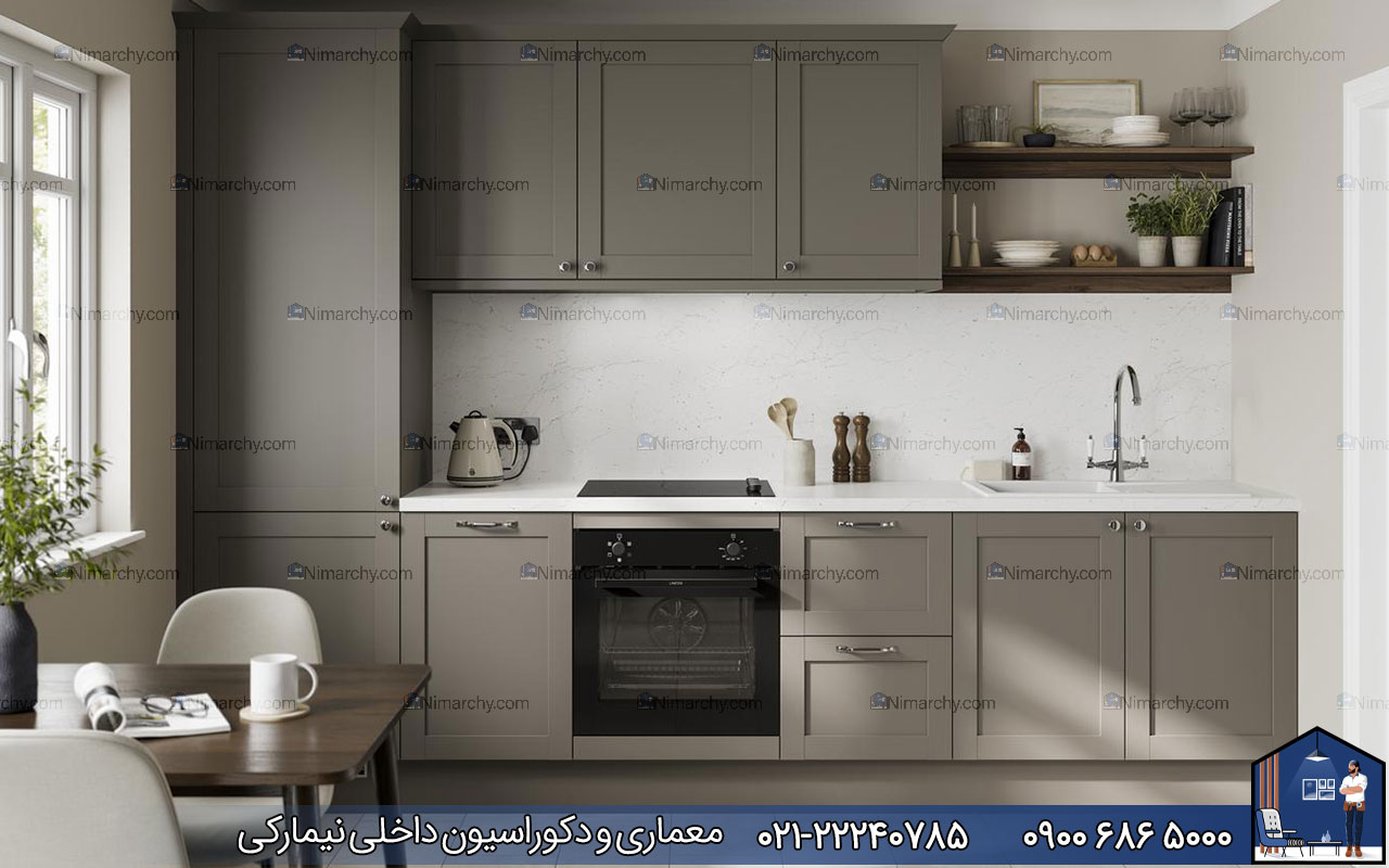 nimarchy.com - کابینت نئوکلاسیک برای آشپزخانه کوچک