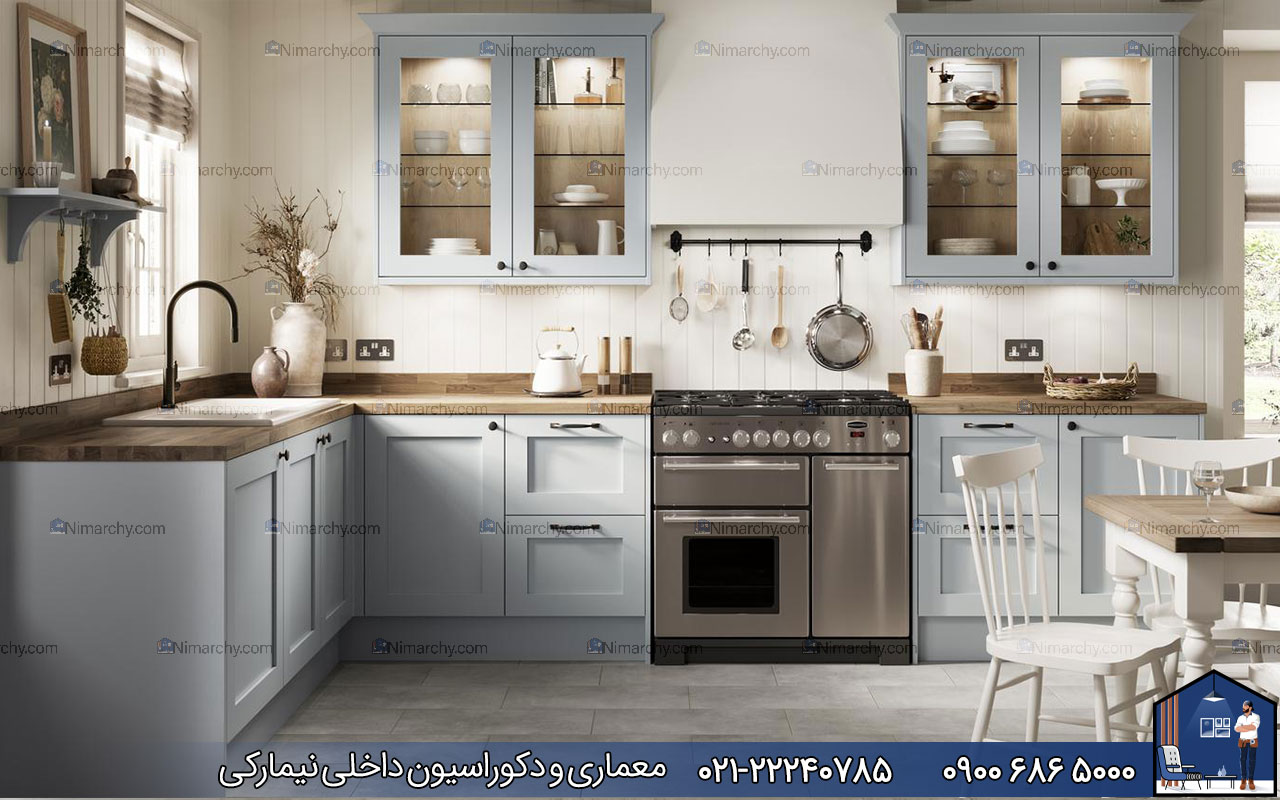 nimarchy.com - کابینت نئوکلاسیک برای آشپزخانه کوچک
