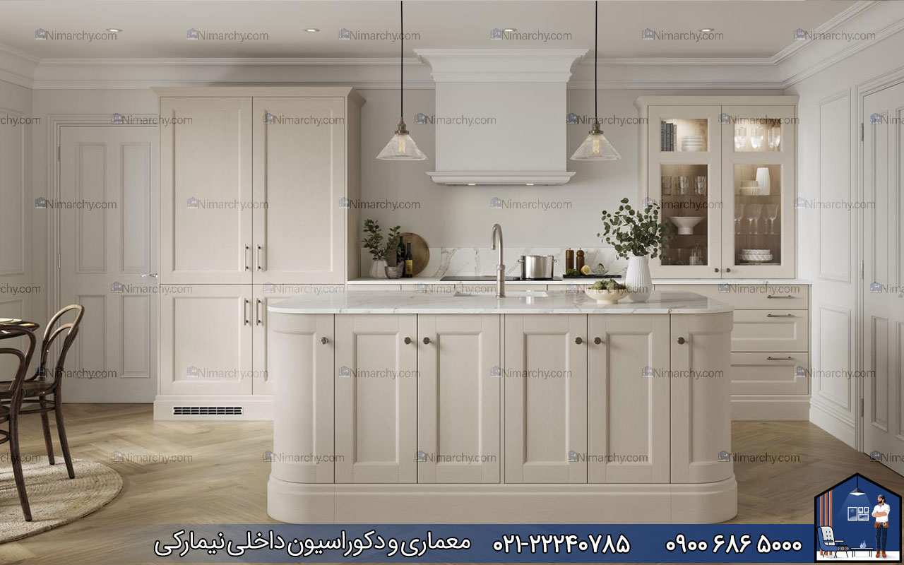 nimarchy.com - کابینت نئوکلاسیک برای آشپزخانه کوچک