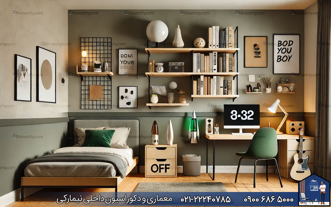 nimarchy.com - دکوراسیون داخلی اتاق خواب پسرانه