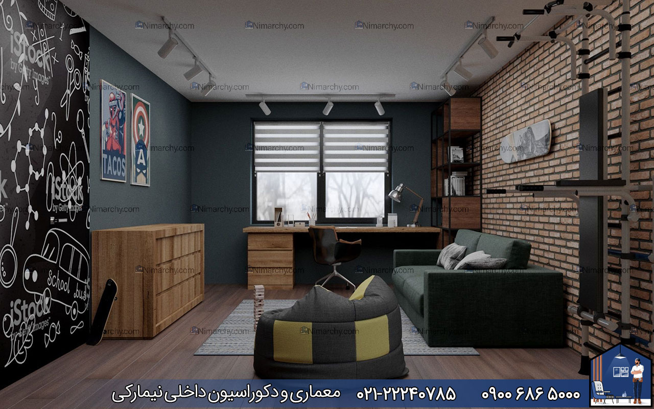 nimarchy.com - دکوراسیون داخلی اتاق خواب پسرانه