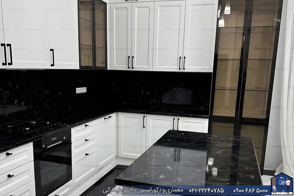 Nimarchy.com - کابینت نئوکلاسیک با رنگ پلی اورتان ونک