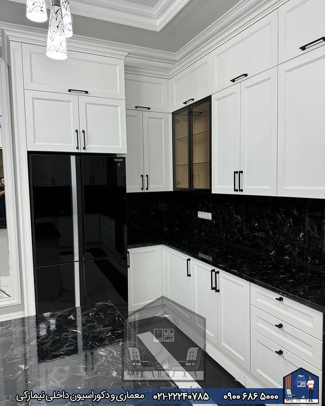 Nimarchy.com - کابینت نئوکلاسیک با رنگ پلی اورتان ونک