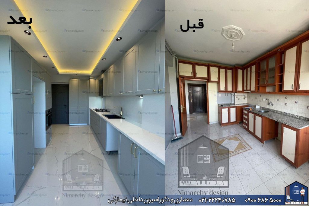 Nimarchy.com - کابینت نئوکلاسیک پروژه اوین