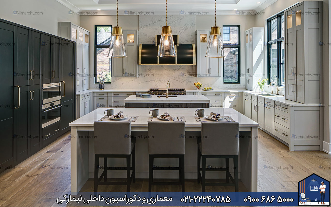 nimarchy.com - کابینت نئوکلاسیک سفید مشکی