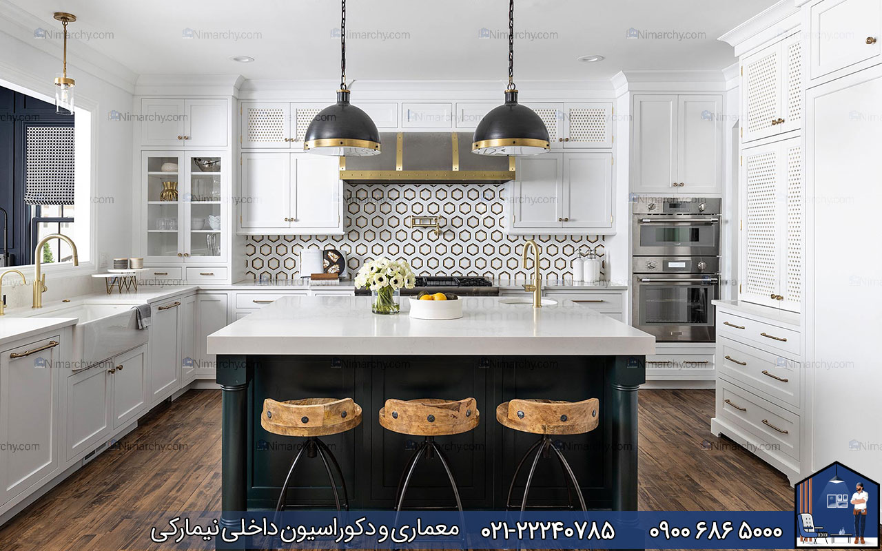 nimarchy.com - کابینت نئوکلاسیک سفید مشکی