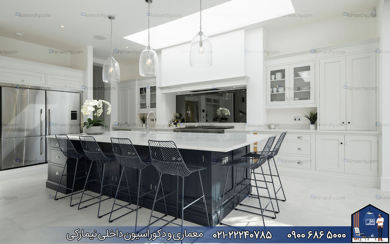 nimarchy.com - کابینت نئوکلاسیک سفید مشکی
