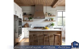 nimarchy.com - کابینت نئوکلاسیک سفید و چوب