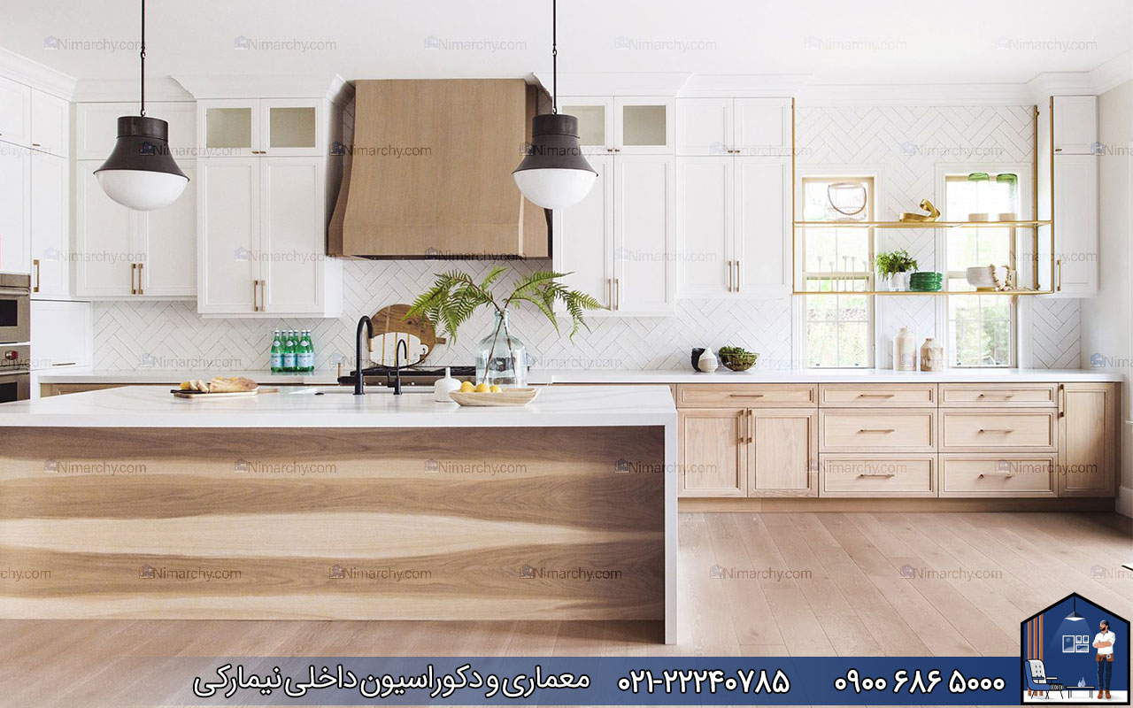 nimarchy.com - کابینت نئوکلاسیک سفید و چوب