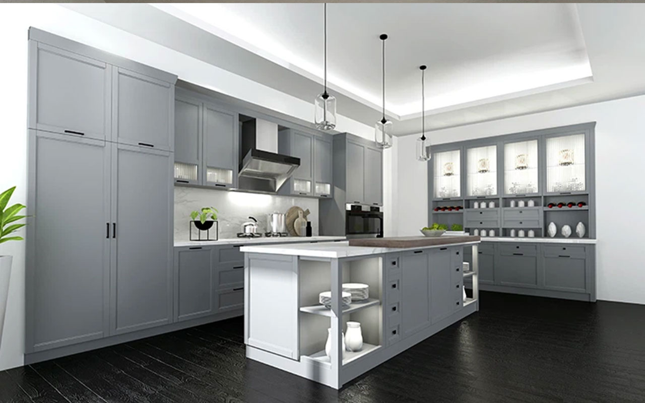 nimarchy.com - کابینت نئوکلاسیک طوسی