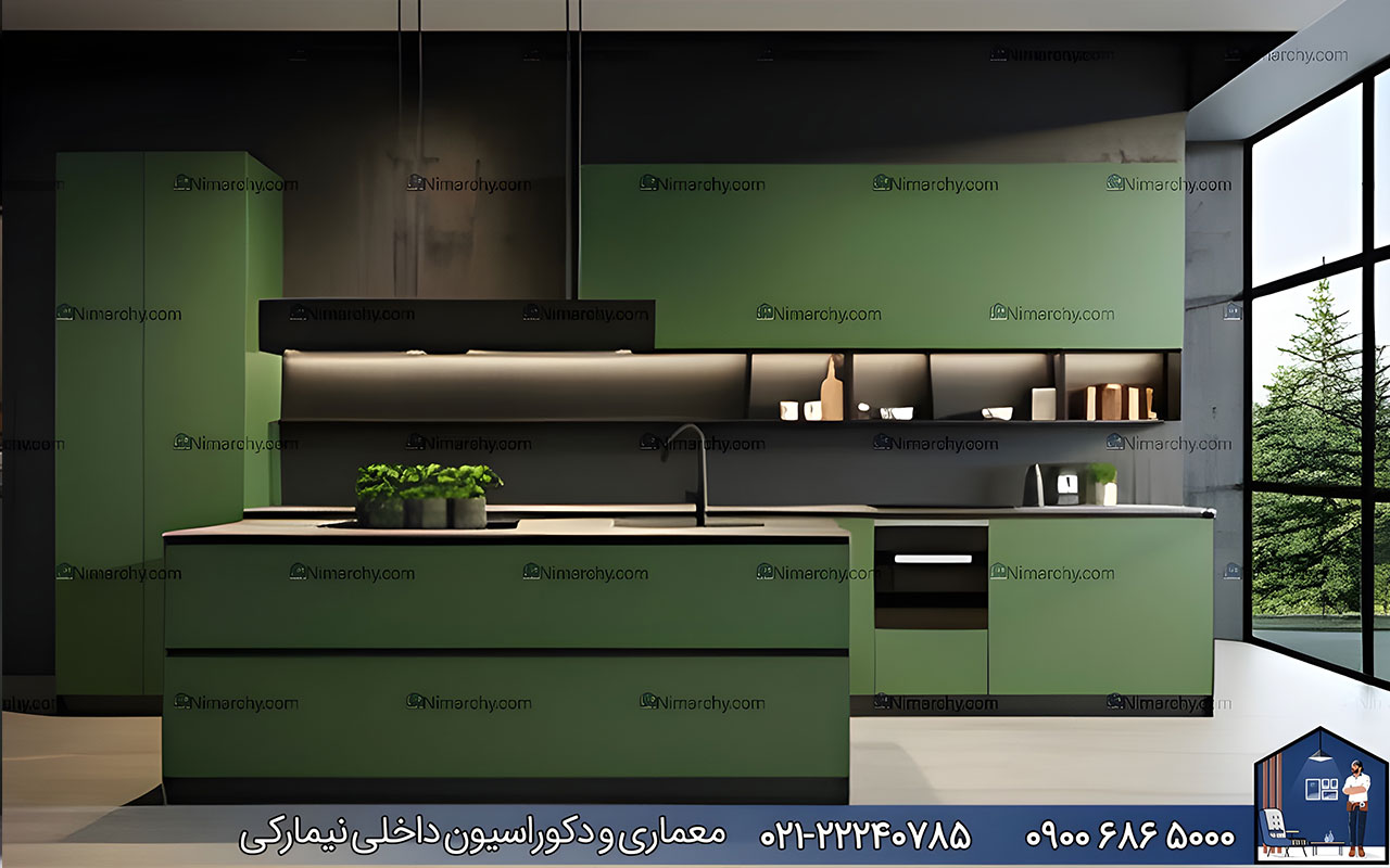 nimarchy.com - کابینت پلی اورتان سبز