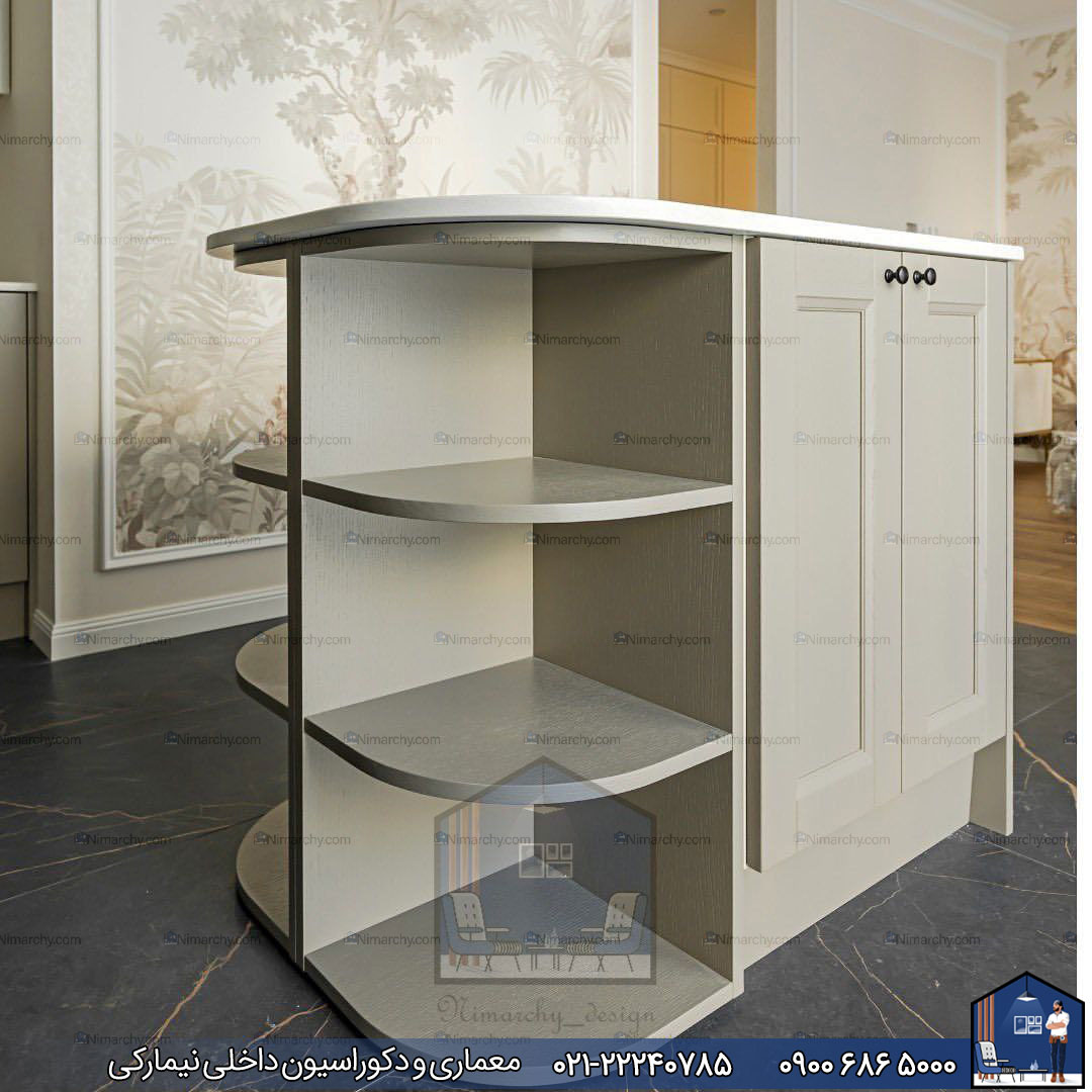 Nimarchy.com - کابینت آشپزخانه ترکیب نئوکلاسیک و مدرن پروژه یوسف آباد