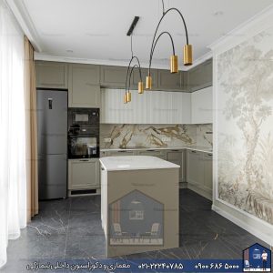 Nimarchy.com - کابینت آشپزخانه ترکیب نئوکلاسیک و مدرن پروژه یوسف آباد