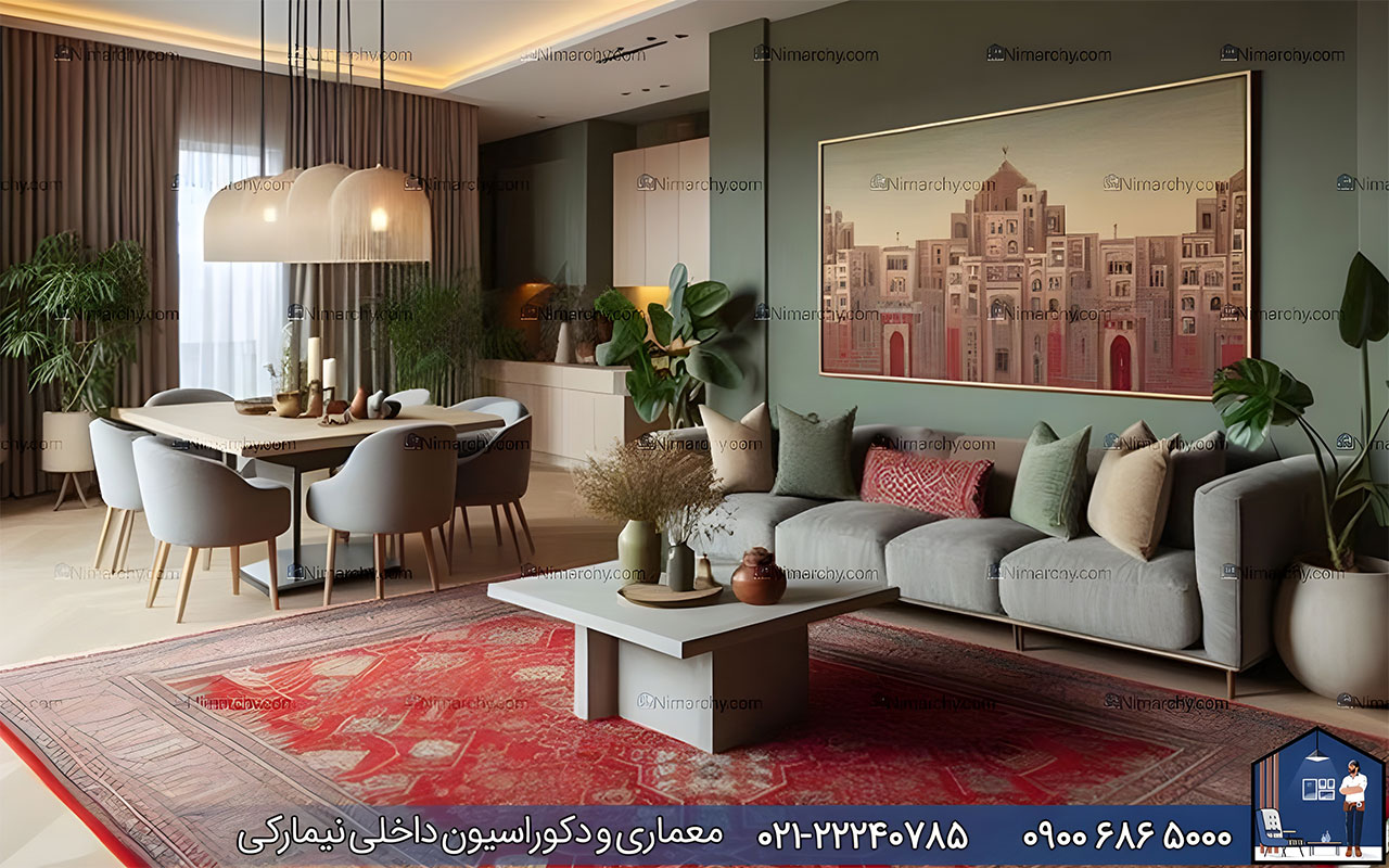 nimarchy.com - دکوراسیون داخلی پذیرایی ایرانی