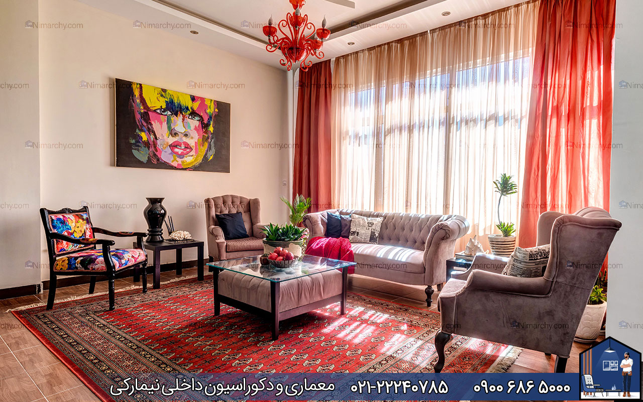 nimarchy.com - دکوراسیون داخلی پذیرایی ایرانی