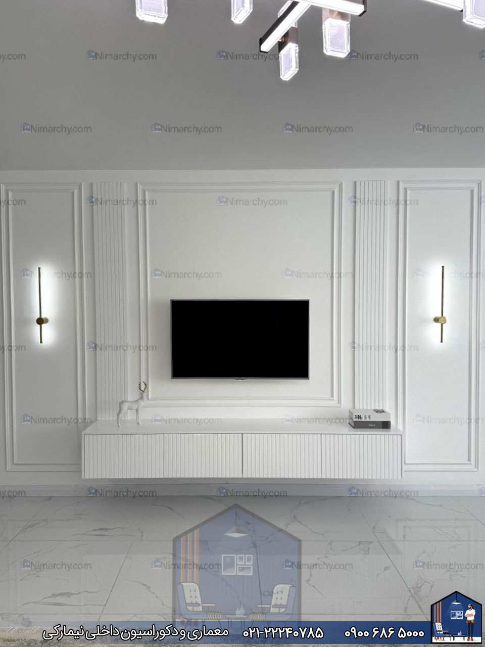 Nimarchy.com - دکوراسیون و کابینت نئوکلاسیک رنگ اسپانیایی سنندج