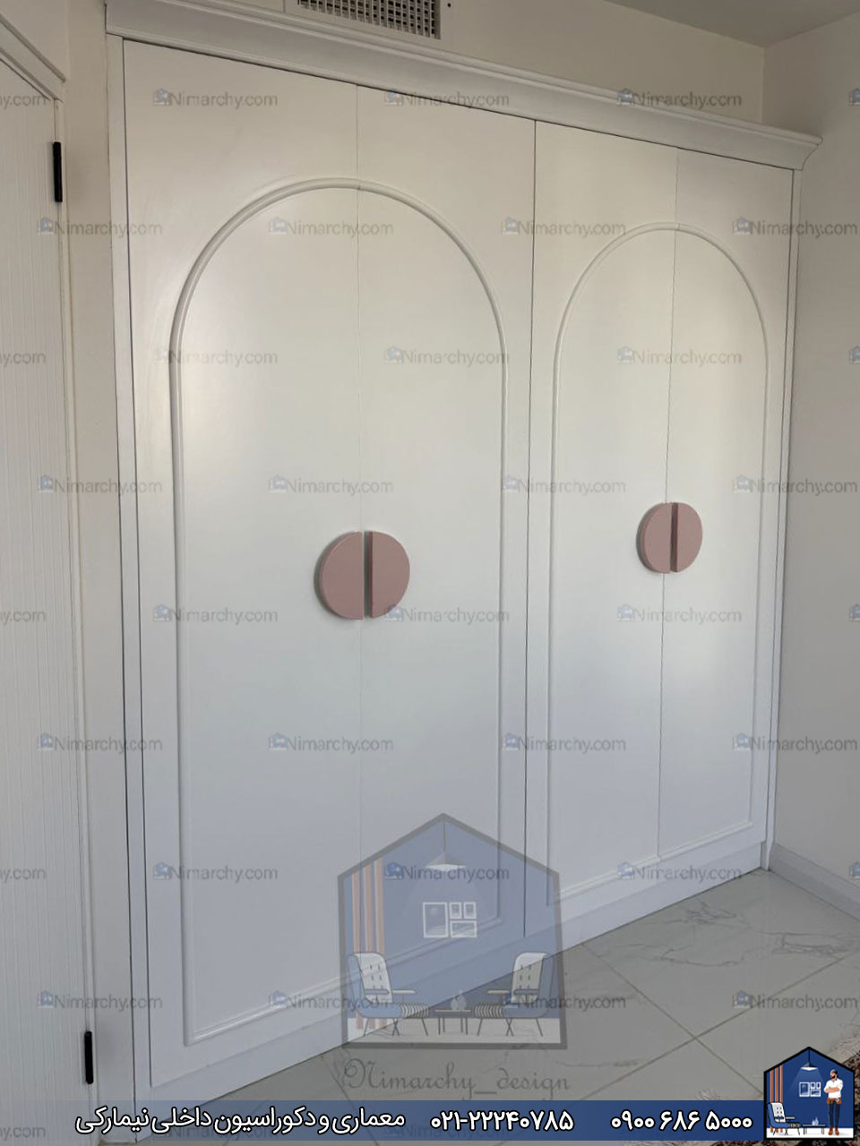 Nimarchy.com - دکوراسیون و کابینت نئوکلاسیک رنگ اسپانیایی سنندج