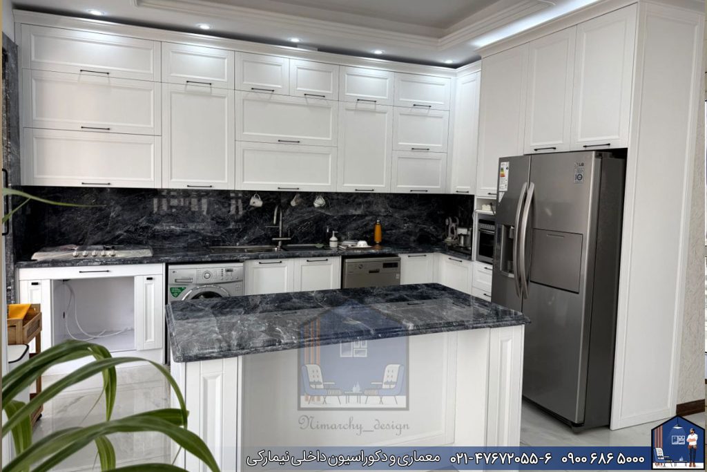 Nimarchy.com - کابینت نئوکلاسیک پروژه اندیشه با پلی اورتان