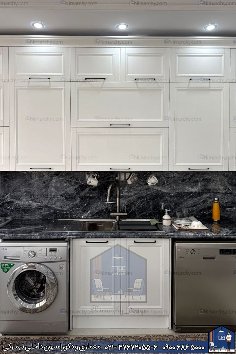 Nimarchy.com - کابینت نئوکلاسیک پروژه اندیشه با پلی اورتان 