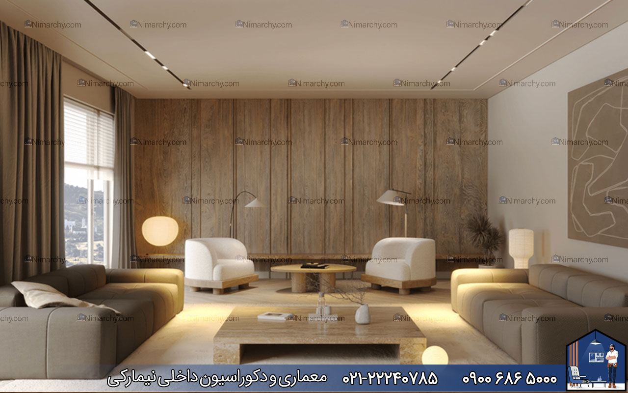 nimarchy.com - دکوراسیون داخلی پذیرایی مستطیلی