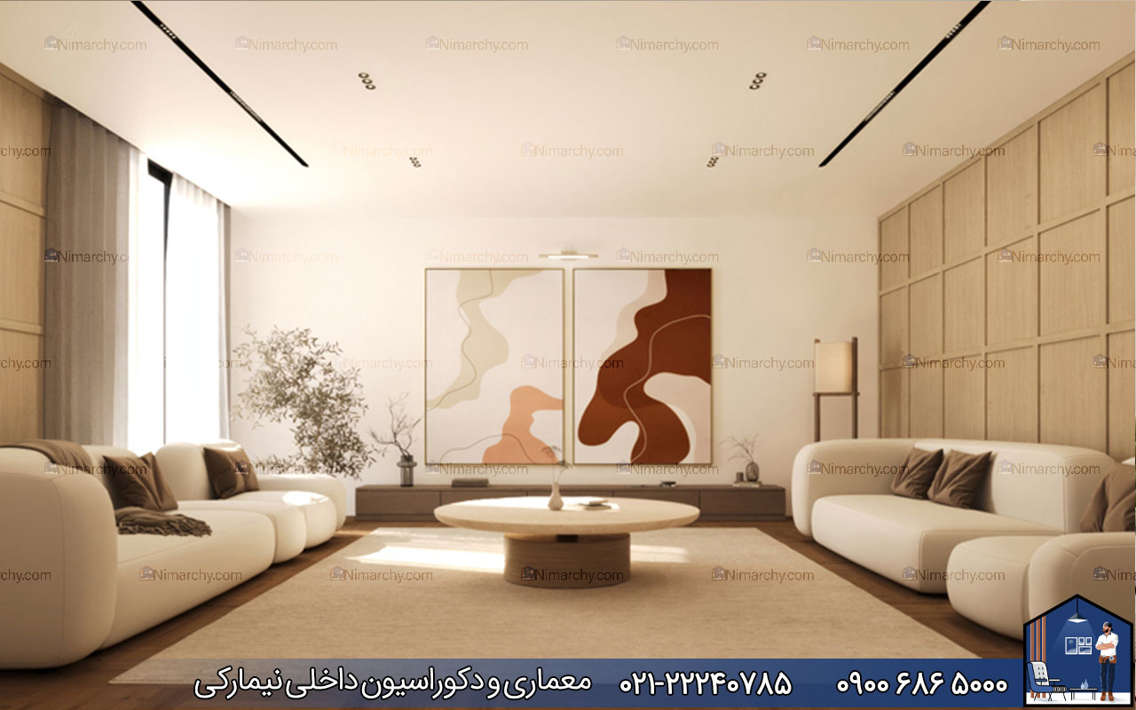nimarchy.com - دکوراسیون داخلی پذیرایی مستطیلی