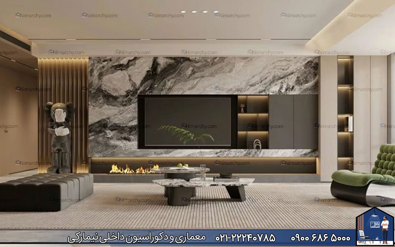 nimarchy.com - دکوراسیون داخلی پذیرایی مستطیلی