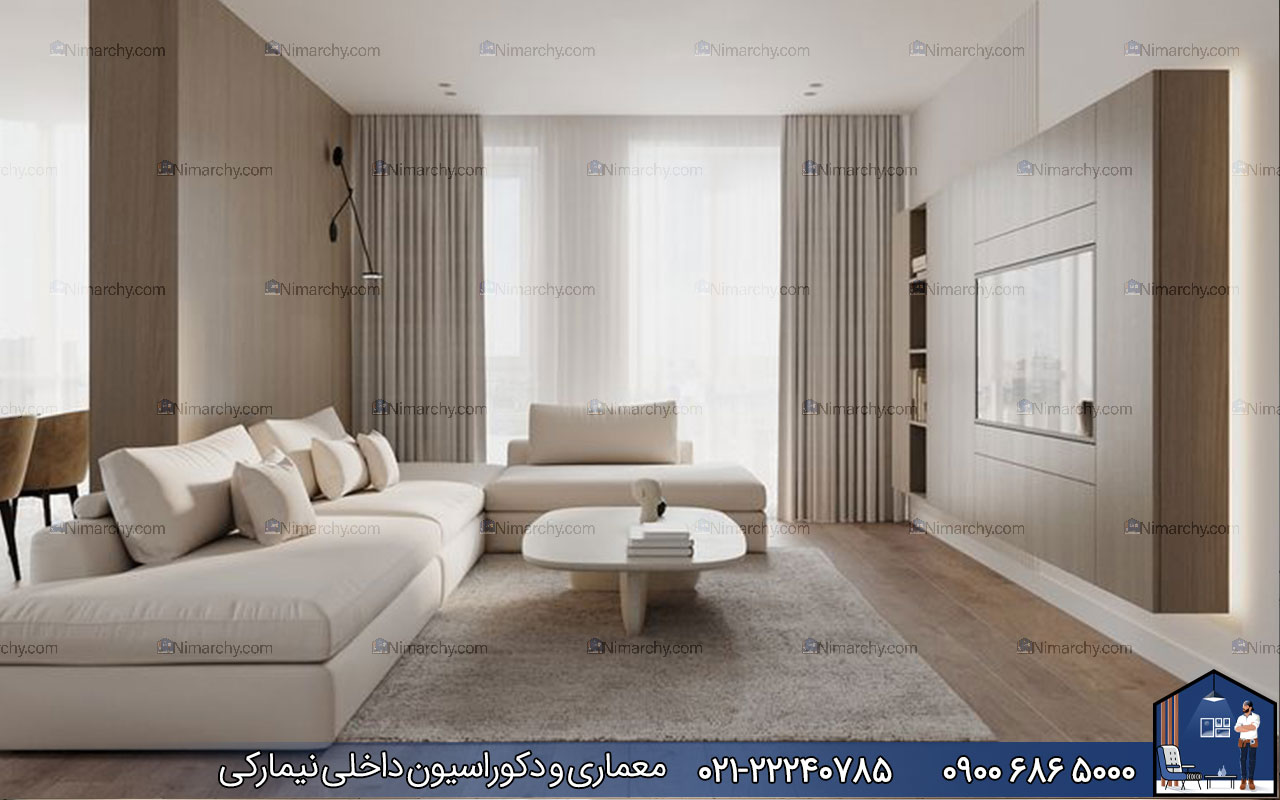 nimarchy.com - دکوراسیون داخلی پذیرایی مستطیلی