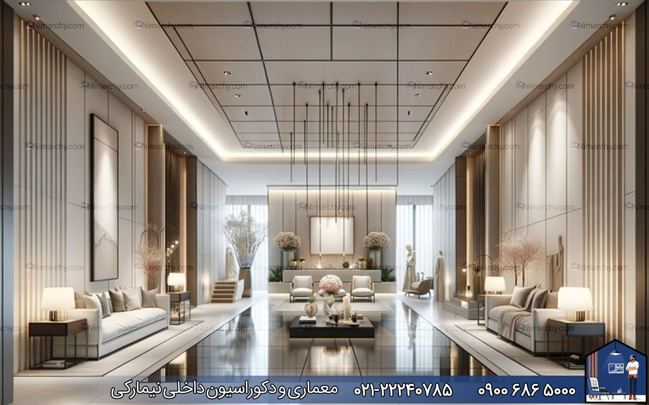 nimarchy.com - دکوراسیون داخلی پذیرایی مستطیلی