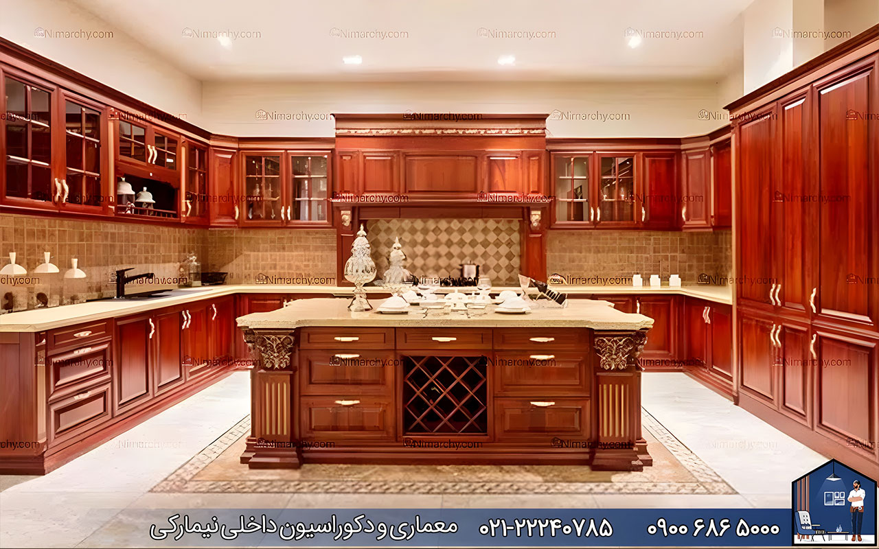 nimarchy.com - کابینت با روکش چوب طبیعی