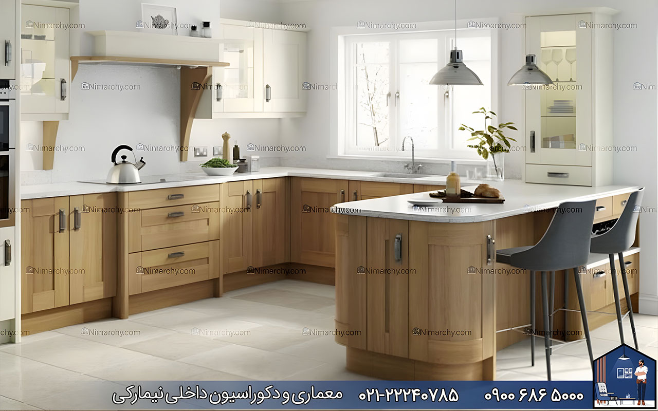 nimarchy.com - کابینت با روکش چوب طبیعی